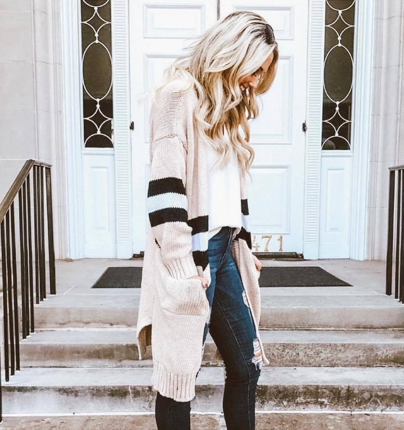 Women' Sweaters Fashion 2021 Sweater Stitching Cardigan Women Knitted Casual V-neck Pockets Womens, As picture
Women' Sweaters Fashion 2021 Sweater Stitching Cardigan Women Knitted Casual V-neck Pockets Womens, As picture