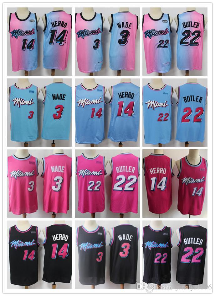 Mens MiamiHeatThrowback jersey Dwyane 3 Wade Tyler 14 Herro Jimmy 22 Butler Basketball Shorts Basketball Jerseys pink Black, Black;red
Mens MiamiHeatThrowback jersey Dwyane 3 Wade Tyler 14 Herro Jimmy 22 Butler Basketball Shorts Basketball Jerseys pink Black, Black;red