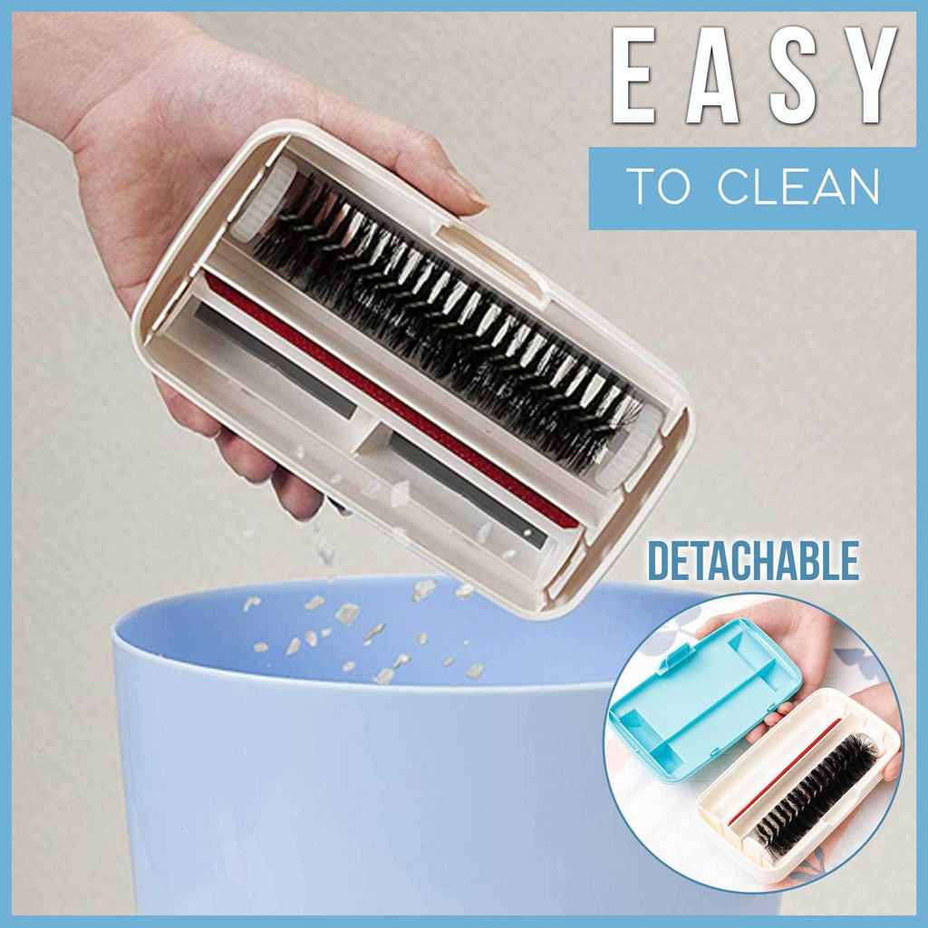 Non-static hair remover of double-rolling lint dust for wool clothing, knitted or crocheted, upholstery and more shell of abs + bris nylon