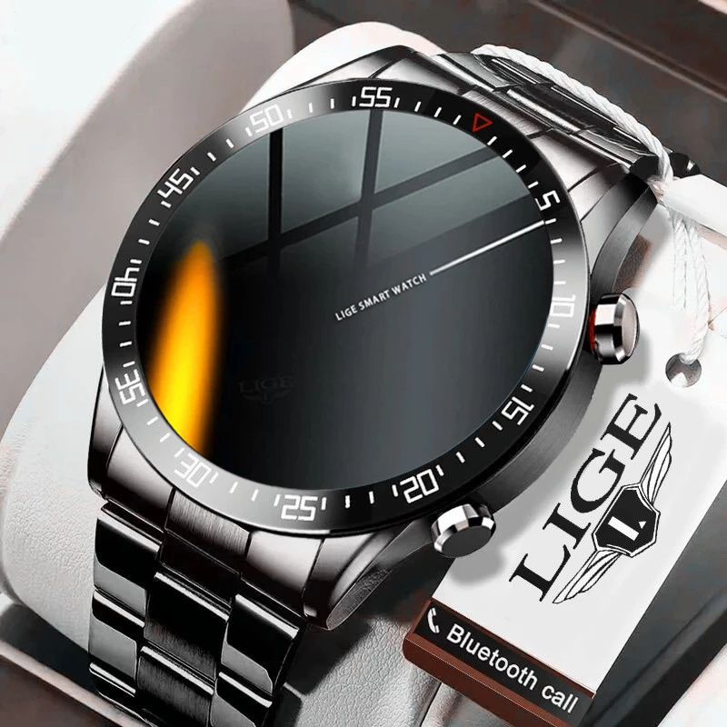 LIGE 2021 Fashion Full Circle Touch Screen Mens Smart Watches IP68 Waterproof Sports Fitness Watch Luxury Smart Watch for meng, Black
LIGE 2021 Fashion Full Circle Touch Screen Mens Smart Watches IP68 Waterproof Sports Fitness Watch Luxury Smart Watch for meng, Black