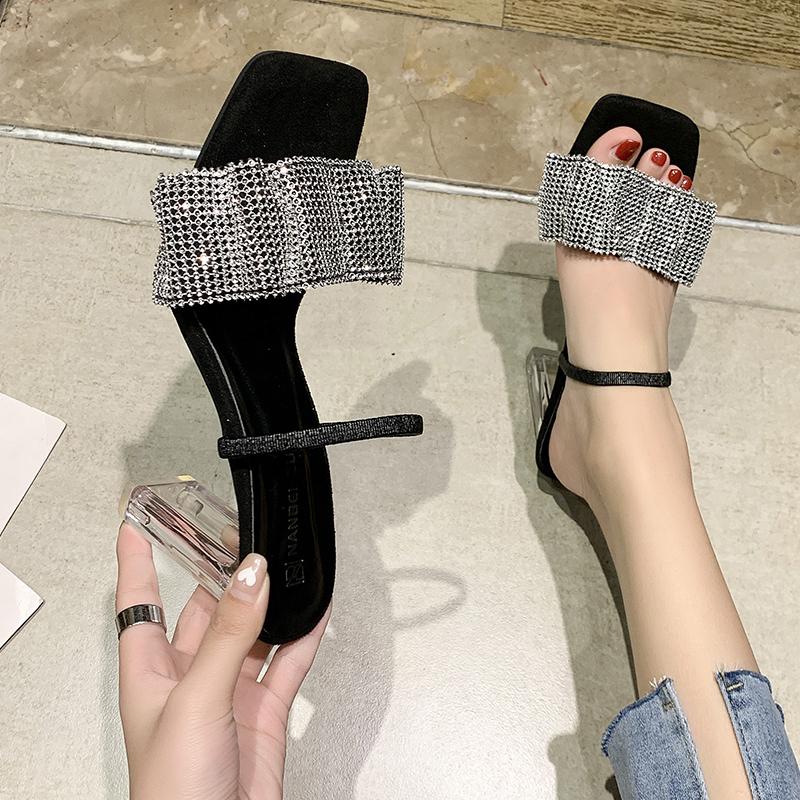Sandals Size 34-42 Summer Clear Sandal Women Sequined Cloth Transparent Strange High Heels Ladies Open Toe Shoes Sandles, Black
Sandals Size 34-42 Summer Clear Sandal Women Sequined Cloth Transparent Strange High Heels Ladies Open Toe Shoes Sandles, Black