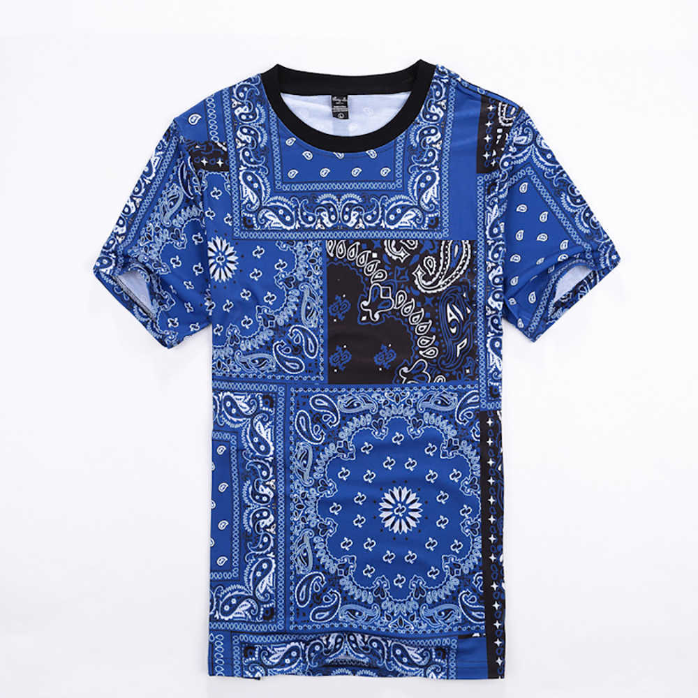 Bandana T Shirt Men Hip Hop Paisley TShirt Short Sleeve O Neck streetwear Tops Male graphic punk harajuku Tee Summer 210716