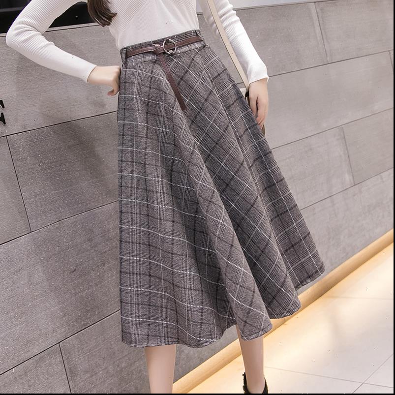Vintage Plaid Belted Tweed Women Skirts Midi High Waist A Line Office lady Outfits, Black
Vintage Plaid Belted Tweed Women Skirts Midi High Waist A Line Office lady Outfits, Black