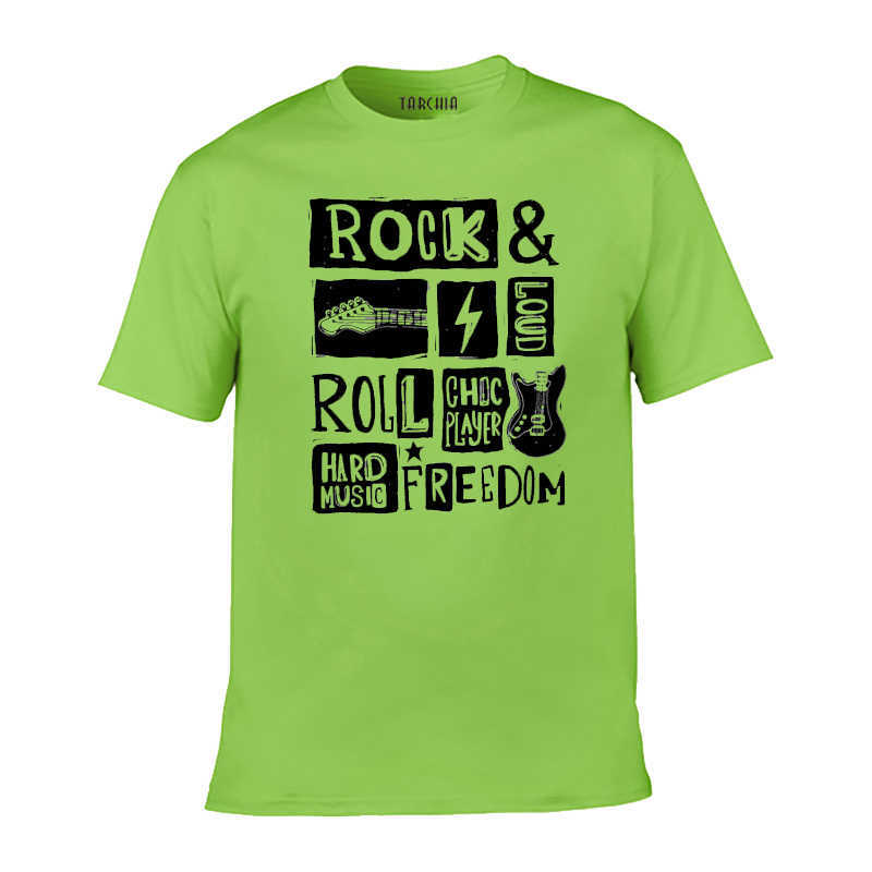 TARCHIA Rock Festival Poster Roll Slogan Homme Boy Men T-Shirts Male TShirt Cotton Casual Tops Tee Short Sleeve Summer 210707