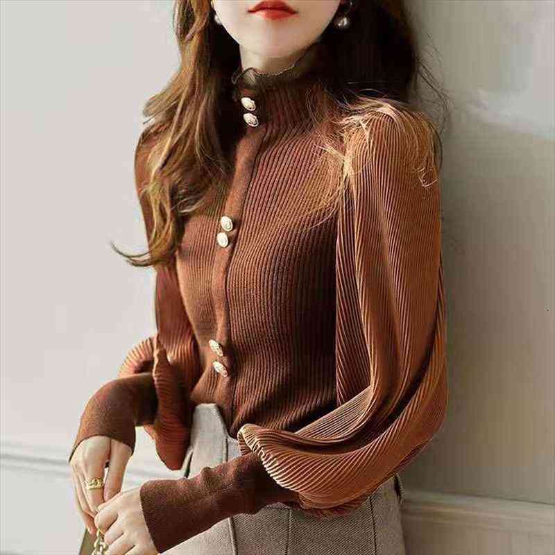 Spring Autumn Womens Casual Sweaters Fashion Lantern Sleeve Turtleneck Slim Knitted Pullover Female Elegant Splicing Knitwear, White;black
Spring Autumn Womens Casual Sweaters Fashion Lantern Sleeve Turtleneck Slim Knitted Pullover Female Elegant Splicing Knitwear, White;black