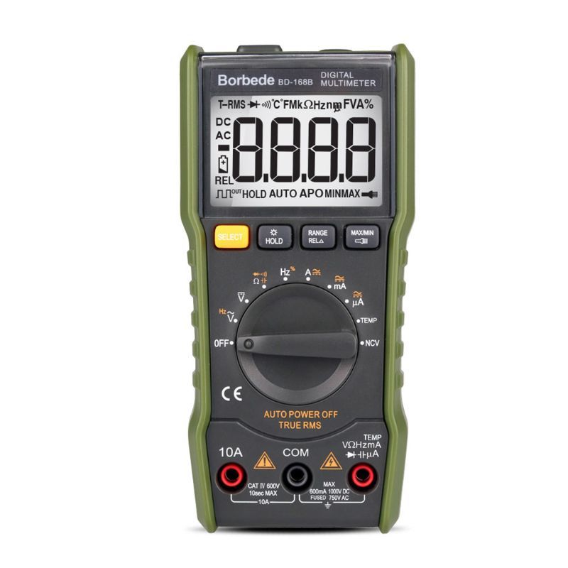 Digital Multimeters Portable 6000-Telt Backlight Ac/Dc Amplemeters Voltmeters