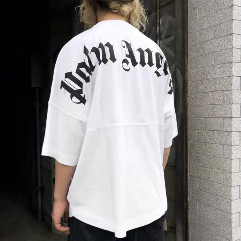 Angel palm Meichao angcls bat sleeve T-shirt real correct edition letter print short, White;black
Angel palm Meichao angcls bat sleeve T-shirt real correct edition letter print short, White;black