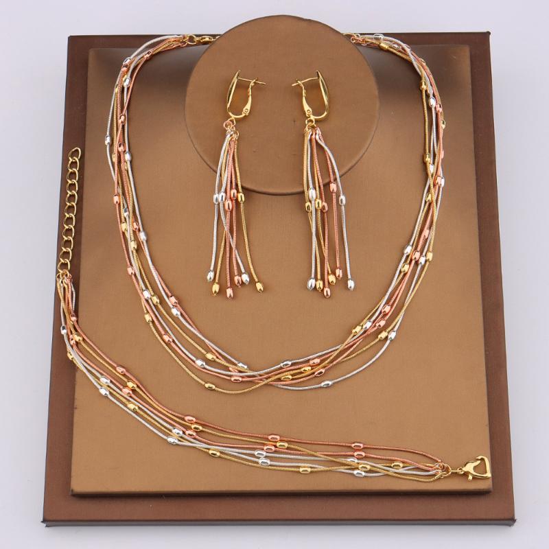 Earrings & Necklace Boho Jewelry Set Multi Layered Beads Sets For Women Gold Plated Neck Chains Bracelet Dangle Fashion, Silver
Earrings & Necklace Boho Jewelry Set Multi Layered Beads Sets For Women Gold Plated Neck Chains Bracelet Dangle Fashion, Silver