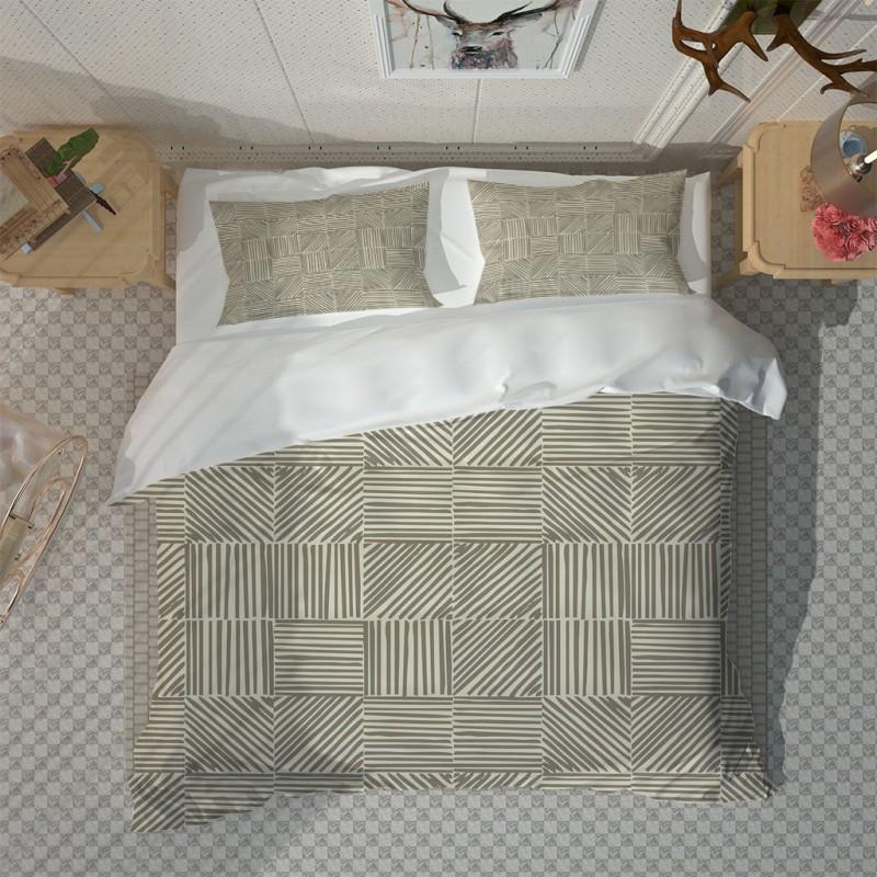 Fashion Grey Printed Bedding Home Textiles Single Bed Double Duvet Cover Pillow Case Sheet Boy Girl Set Sets