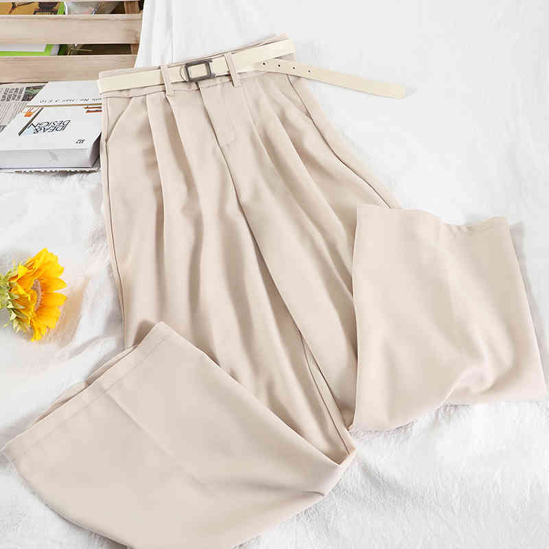 Spring Arrivals Solid Color High Waist With Belt Straight Fashion Women Wide Leg Suit Pants MZ973 210525, Apricot
Spring Arrivals Solid Color High Waist With Belt Straight Fashion Women Wide Leg Suit Pants MZ973 210525, Apricot