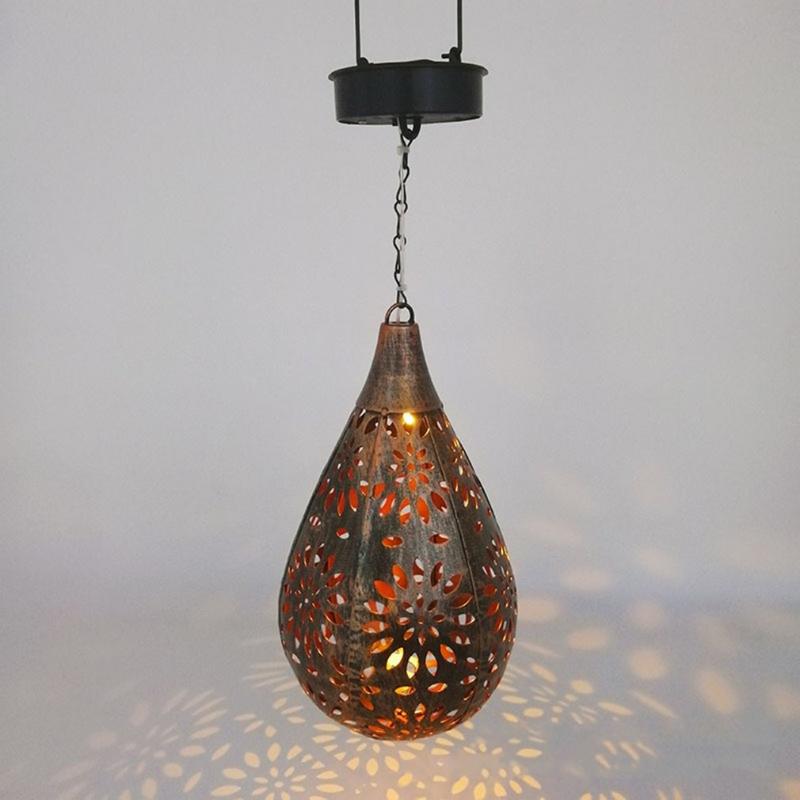 Night Lights Wrought Iron Solar Light Pendant Drop-shaped Garden Outdoor Decoration LED Flower Carving Lamp
Night Lights Wrought Iron Solar Light Pendant Drop-shaped Garden Outdoor Decoration LED Flower Carving Lamp