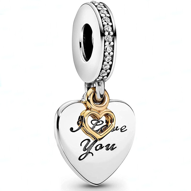 Fits Bracelets 20pcs Bear Four Leave Clover Angel Wing Mom Family Crystal Pendant Charms Beads Silver Charms Bead For Women Diy European Necklace Jewe