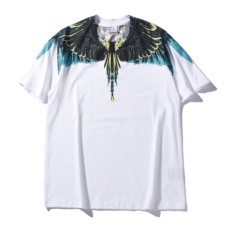 Tee T-Shirt Tees Shirt T-shirts 20ss yellow and blue wing print T-shirt street fashion brand large loose platform short sleeve, White
Tee T-Shirt Tees Shirt T-shirts 20ss yellow and blue wing print T-shirt street fashion brand large loose platform short sleeve, White