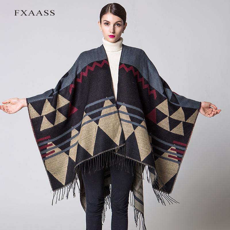 Scarves FXAASS Autumn/Winter Shawl Fashion Poncho Women Scarf Cloak Luxury Tassel Bohemia Cashmere Warm Pashmina Wholesale, Blue;gray
Scarves FXAASS Autumn/Winter Shawl Fashion Poncho Women Scarf Cloak Luxury Tassel Bohemia Cashmere Warm Pashmina Wholesale, Blue;gray