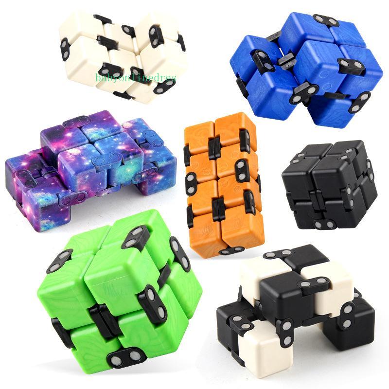 2021 DHL Infinity Magic Cube Creative Galaxy Fidget toys Antistress Office Flip Cubic Puzzle Mini Blocks Decompression Toy In Stock