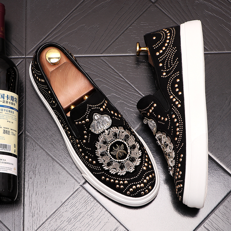 European style Men Embroidery Wedding Grooms Shoes Red Pink Smoking Slipper Loafers Elegant Party Dress Flats Flowers Painted Casual Sneakers 38-44, Black
European style Men Embroidery Wedding Grooms Shoes Red Pink Smoking Slipper Loafers Elegant Party Dress Flats Flowers Painted Casual Sneakers 38-44, Black