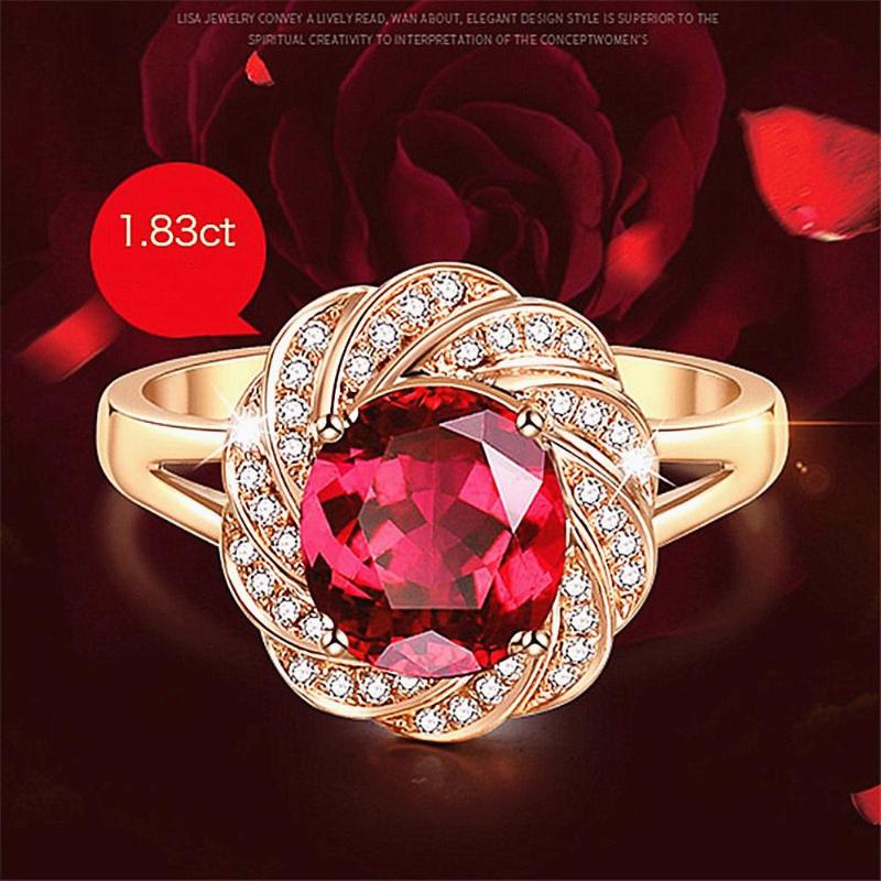 Cluster Rings 14k Rose Gold Color Flower Red Crystal Ruby Gemstones Diamonds For Women Jewelry Bijoux Gift Wedding Ring Party Accessory
Cluster Rings 14k Rose Gold Color Flower Red Crystal Ruby Gemstones Diamonds For Women Jewelry Bijoux Gift Wedding Ring Party Accessory