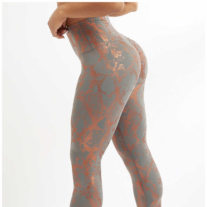 ATHVOTAR Sexy Snake Skin Leggings Women Fitness Seamless Leggins Push Up Women Sports Quick Drying High Waist Gym Clothing 210820
