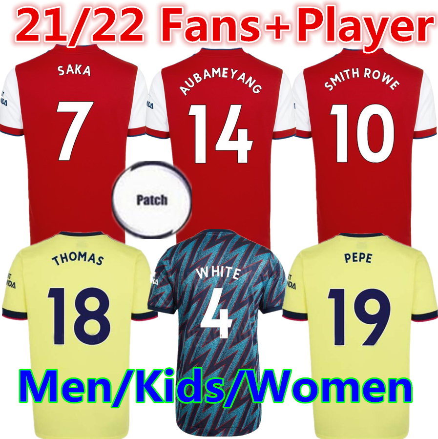 21 22 PEPE SAKA Soccer Jerseys Fans Player version Gunners ØDEGAARD THOMAS WILLIAN NICOLAS TIERNEY SMITH ROWE 2021 football shirt Men Kids k, Black;yellow
21 22 PEPE SAKA Soccer Jerseys Fans Player version Gunners ØDEGAARD THOMAS WILLIAN NICOLAS TIERNEY SMITH ROWE 2021 football shirt Men Kids k, Black;yellow