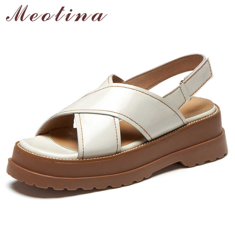 Meotina Women Sandals Shoes Genuine Leather Sandals Platform Wedges High Heel Shoes Square Toe Ladies Footwear Summer White 42 210608
Meotina Women Sandals Shoes Genuine Leather Sandals Platform Wedges High Heel Shoes Square Toe Ladies Footwear Summer White 42 210608