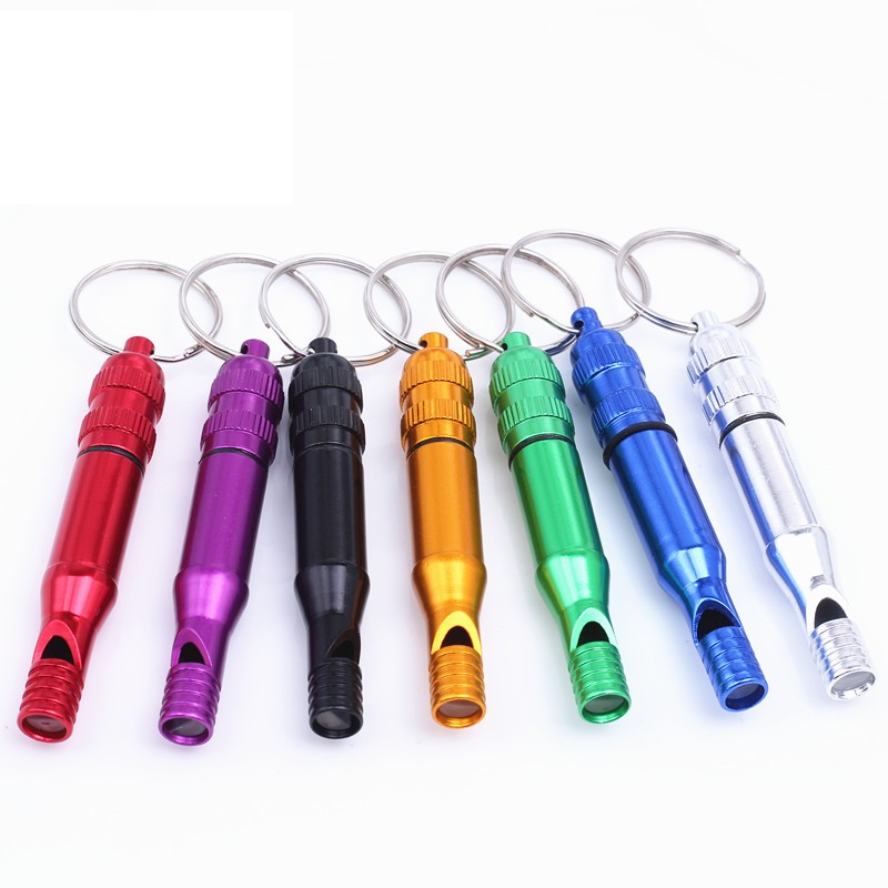 Colorful Wilderness Survival Loud and Clear Aluminium Whistle Keychains for Promotion Gift Engrave Logo
Colorful Wilderness Survival Loud and Clear Aluminium Whistle Keychains for Promotion Gift Engrave Logo