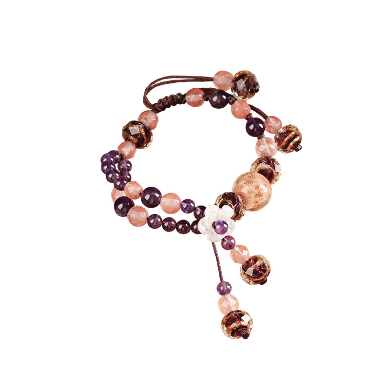 Xianlan054 National Wind Amethyst Bracelet Coloured Glaze Pendant Series Of Flourishing Peach Blossom Retro Hand Act The Role Of F, Silver
Xianlan054 National Wind Amethyst Bracelet Coloured Glaze Pendant Series Of Flourishing Peach Blossom Retro Hand Act The Role Of F, Silver