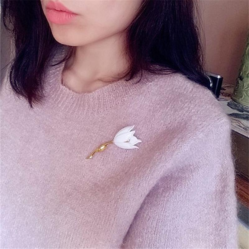Pins, Brooches 2021 Women's Jewelry Tulip Flower Brooch Three Colors Elegant Retro Female Korean Clothing Accessories, Gray
Pins, Brooches 2021 Women's Jewelry Tulip Flower Brooch Three Colors Elegant Retro Female Korean Clothing Accessories, Gray
