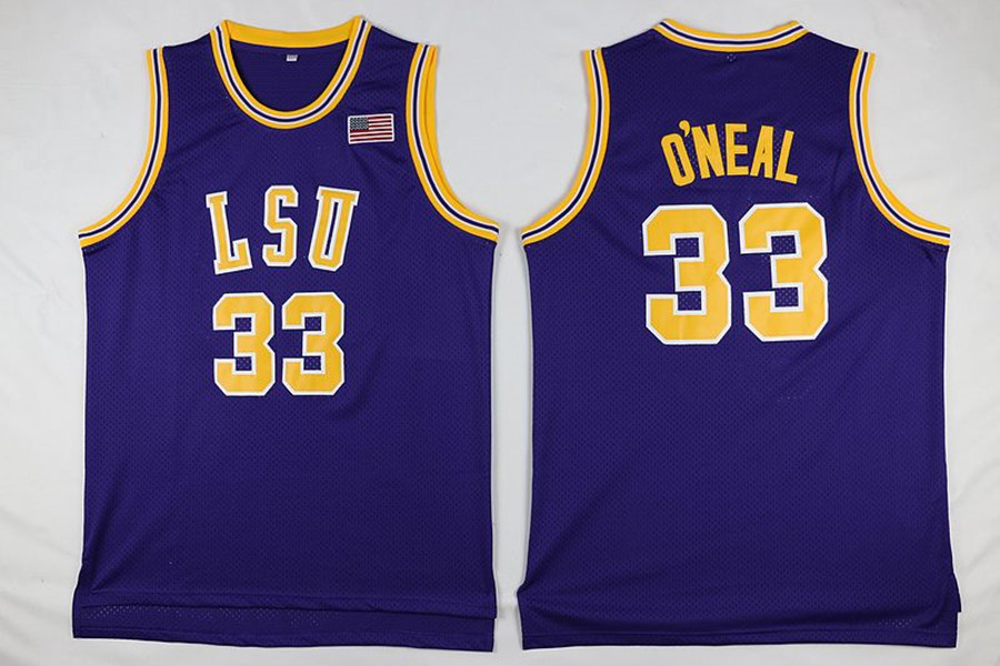 Shaq Lsu #33 Shaquille Oneal jersey throwback retro college jersey green yellow purple Men's Embroidery basketball jersey
Shaq Lsu #33 Shaquille Oneal jersey throwback retro college jersey green yellow purple Men's Embroidery basketball jersey