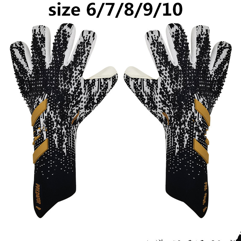 2022 Goalkeeper Gloves Finger Protection Professional Men Football Gloves Adults Kids Thicker Goalie Soccer glove, White