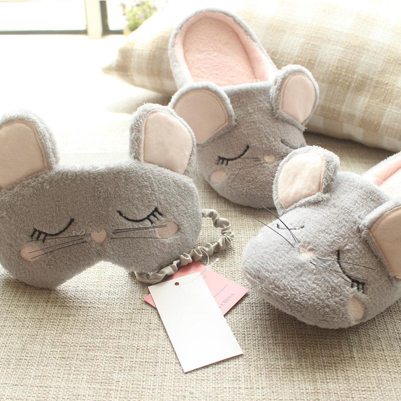 Soft Bottom Washable Autumn Winter Slippers Women Indoor Animal Mouse Shoes Comfort Home Bedroom Non-slip, Eye mask
Soft Bottom Washable Autumn Winter Slippers Women Indoor Animal Mouse Shoes Comfort Home Bedroom Non-slip, Eye mask