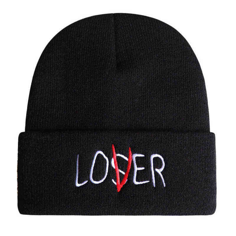 LOSER Embroidery Beanie Winter Hat Stephen King's It Cotton LOVER Skullies Hip Hop Knit Cap Outdoor Y21111, Black
LOSER Embroidery Beanie Winter Hat Stephen King's It Cotton LOVER Skullies Hip Hop Knit Cap Outdoor Y21111, Black