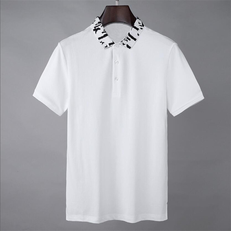 2021 tee Men's Polos Brand Design shirt Summer Street Wear Europe Fashion Men High Quality Cotton Tshirt Casual Short Sleeve #6809, White;black
2021 tee Men's Polos Brand Design shirt Summer Street Wear Europe Fashion Men High Quality Cotton Tshirt Casual Short Sleeve #6809, White;black
