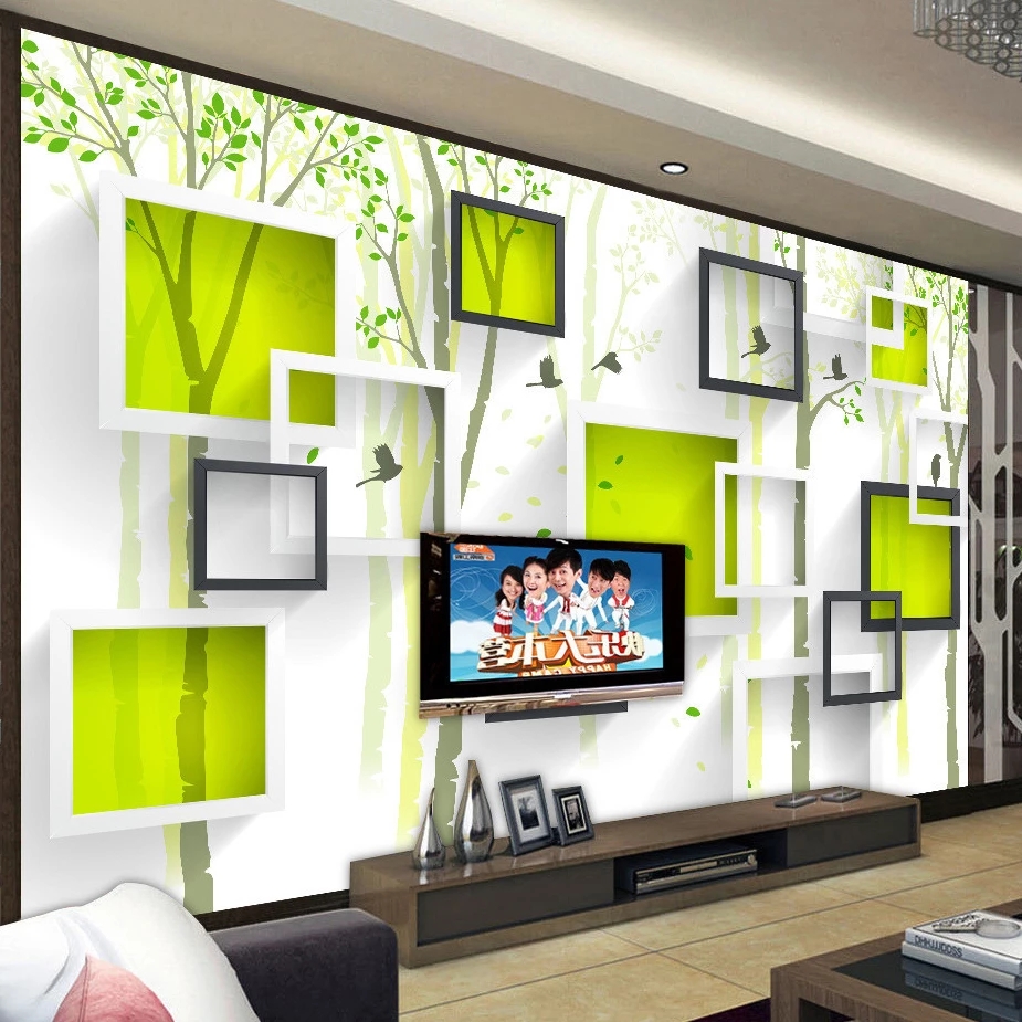 Custom Photo Wallpaper Modern 3D Stereoscopic Mural Bird Woods Art Living Room TV Background Wall Papers Decor