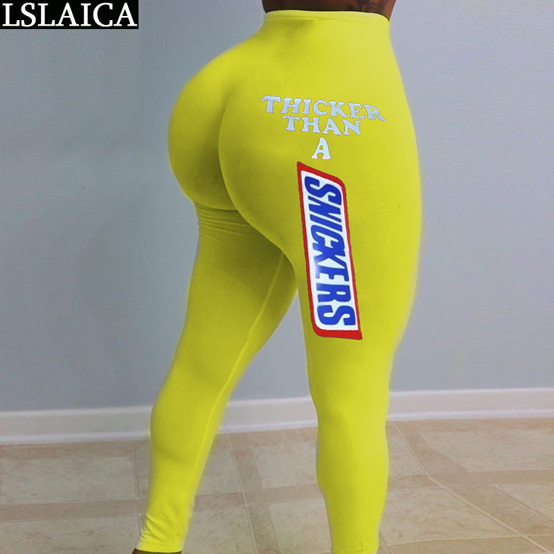 Letter Print Jogger Pants Bodycon Women Long Pencil Trousers Streetwear Mid Waist Sweatpants Casual Knitted Sports 210515