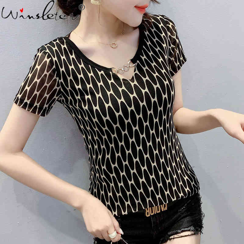 Women's T-Shirt Summer Korean Clothes Mesh Print Fashion Hollow Out Women Tops Short Sleeve Sexy Back All Match Tees 2021 T13620A, Leopard t shirt
Women's T-Shirt Summer Korean Clothes Mesh Print Fashion Hollow Out Women Tops Short Sleeve Sexy Back All Match Tees 2021 T13620A, Leopard t shirt