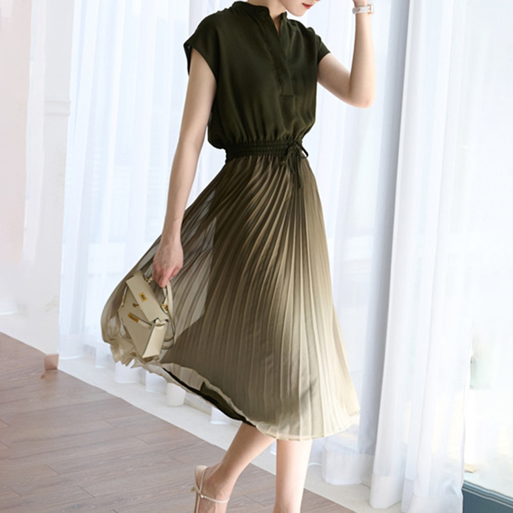 Casual Dresses Summer Japanese Style Temperament Pleated Gradient Thin Lace Tight Women's Dress V-neck Sleeved Korean Fashion FRJT, 1# packing bag
Casual Dresses Summer Japanese Style Temperament Pleated Gradient Thin Lace Tight Women's Dress V-neck Sleeved Korean Fashion FRJT, 1# packing bag