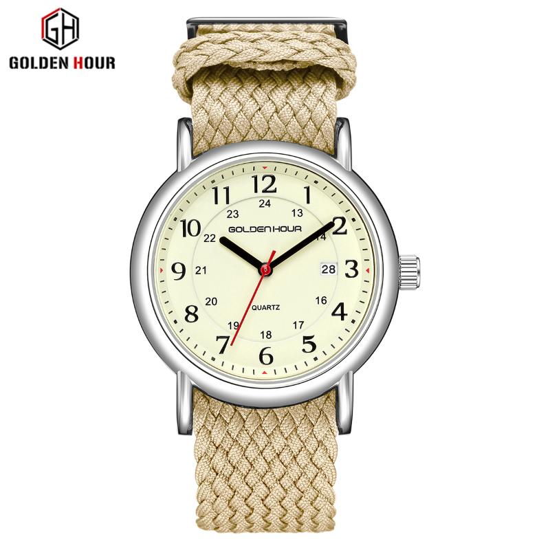 Wristwatches GOLDENHOUR Men Watch Top Mens Fashion Nylon Strap Wristwatch Casual Business Waterproof Watches Relogio Masculino, Silver yellow-green
Wristwatches GOLDENHOUR Men Watch Top Mens Fashion Nylon Strap Wristwatch Casual Business Waterproof Watches Relogio Masculino, Silver yellow-green