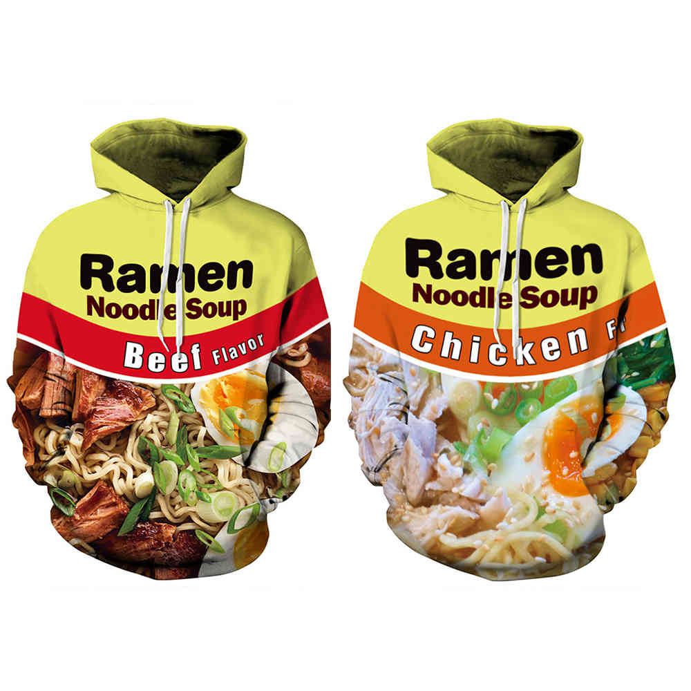 Men Ramen Noodle Beef Chicken Soup 3D Print Hoodies Sweatshirt Casual Pullover Unisex Plus Size Autumn Winter Streetwear Women X0430, Black
Men Ramen Noodle Beef Chicken Soup 3D Print Hoodies Sweatshirt Casual Pullover Unisex Plus Size Autumn Winter Streetwear Women X0430, Black
