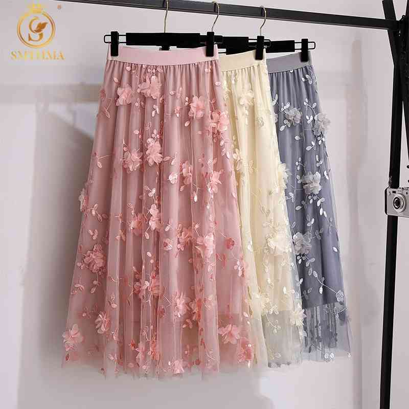 Summer Streetwear Plus Size L- Elastic Waist 3D Embroidery Flowers Gauze Skirt Sexy Elegant Lady Midi Skirts 210520, Photo color
Summer Streetwear Plus Size L- Elastic Waist 3D Embroidery Flowers Gauze Skirt Sexy Elegant Lady Midi Skirts 210520, Photo color