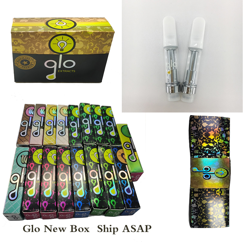 GLO VapeS Cartridge Vape Pen Disposable E cigarette Carts Atomizer Ceramic Coil Cartridges Reflective Packaging 0.8ml 1.0ml Thick Oil Vapori
GLO VapeS Cartridge Vape Pen Disposable E cigarette Carts Atomizer Ceramic Coil Cartridges Reflective Packaging 0.8ml 1.0ml Thick Oil Vapori
