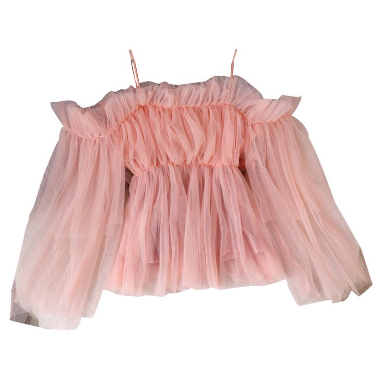 Women's Blouses & Shirts Summer Wild Thin Fairy Net Off Shoulders Pleated Chiffon Sexy Straps Gauze Spliced Multi-Layers Mesh Crop Tops, White
Women's Blouses & Shirts Summer Wild Thin Fairy Net Off Shoulders Pleated Chiffon Sexy Straps Gauze Spliced Multi-Layers Mesh Crop Tops, White