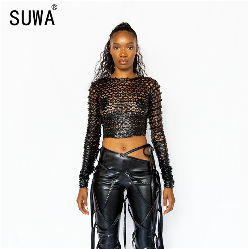 Long Sleeve Solid Hollow Out See-Through T-Shirt Top Autumn Winter Women Tunic Fashion Sexy Party Club Outfit Free 210525, Black
Long Sleeve Solid Hollow Out See-Through T-Shirt Top Autumn Winter Women Tunic Fashion Sexy Party Club Outfit Free 210525, Black