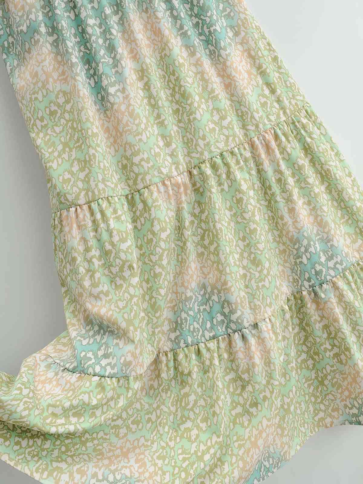 Women One-shoulder Square Neck Suspender Dress Vintage Mid-length Stitching Bohemia Chic Female Dresses Vestidos 210507