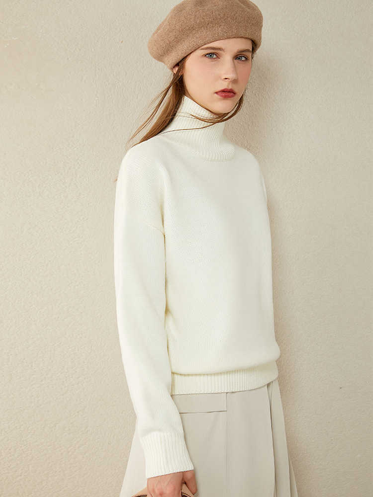 Minimalism Autumn Winter Fashion Women's Sweater Solid Turtleneck For Women Tops 1207 210527