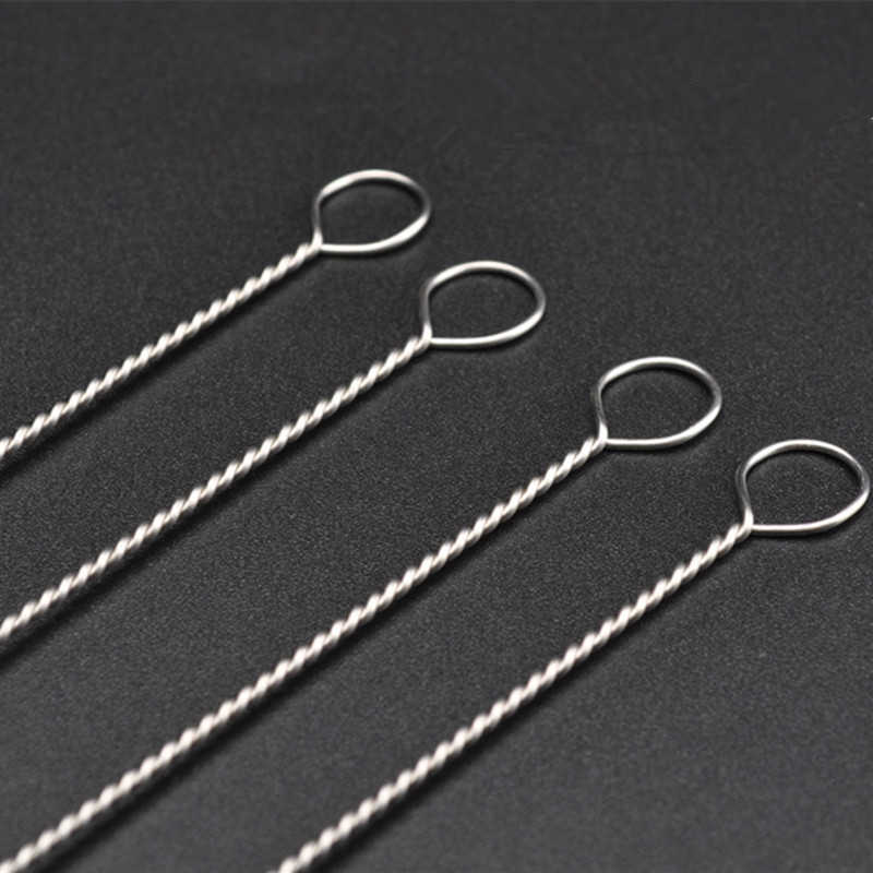 50/100Pcs Batch Straws brushes Reusable Metal brushes Wholesale Stainless Steel Eco-friendly brush 175mm for 6mm diameter straw 210831