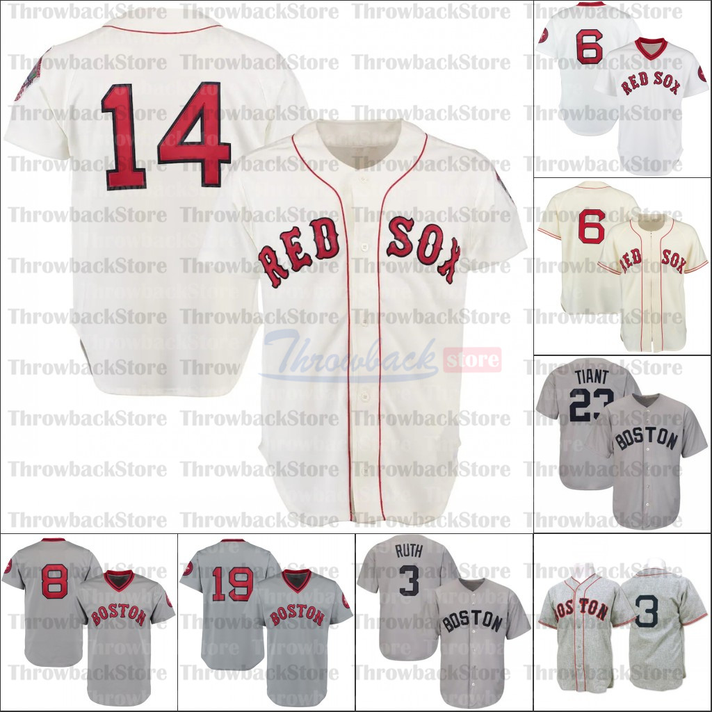 Baseball THE home jerseys Grey White Cream 3 Ruth 8 Yastrzemski 23 Tiant, As photo
Baseball THE home jerseys Grey White Cream 3 Ruth 8 Yastrzemski 23 Tiant, As photo