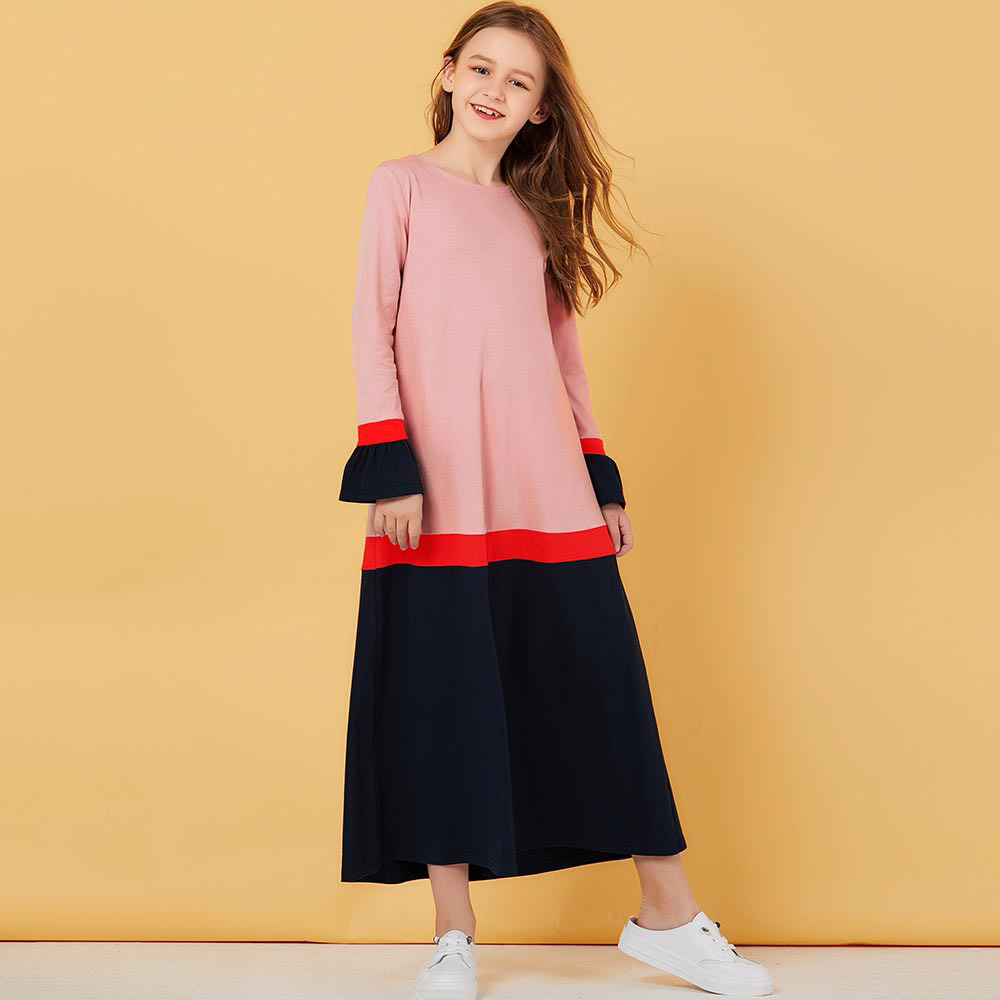 Muslim Girls Sweat Dress Children Splice Flare Sleeve Moroccan Dresses Kids Elbise Islamic Clothing Dubai A-line Vestido Kaftan
Muslim Girls Sweat Dress Children Splice Flare Sleeve Moroccan Dresses Kids Elbise Islamic Clothing Dubai A-line Vestido Kaftan