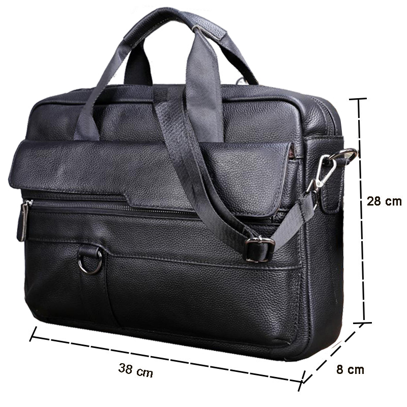 Genuine Leather Handbag Large for Men Business Travel A4 Paper Messenger 14 Inch Laptop Shoulder Male Briefcase, Black
Genuine Leather Handbag Large for Men Business Travel A4 Paper Messenger 14 Inch Laptop Shoulder Male Briefcase, Black