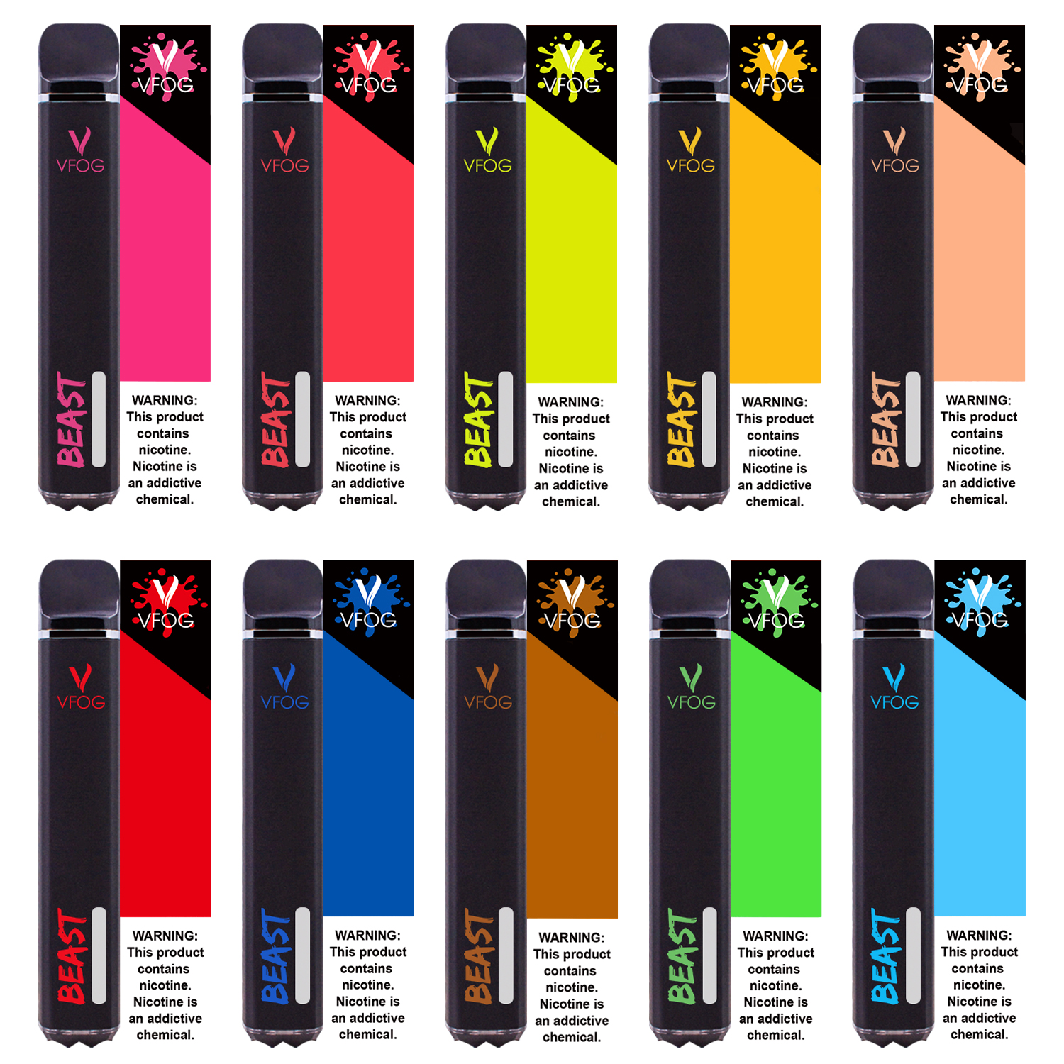 Original VFOG Beast 2000 hits+ Disposable Vape Pen Cigarettes 15 color options Battery 1000mAh Capacity 6.8ML Puff Bars
Original VFOG Beast 2000 hits+ Disposable Vape Pen Cigarettes 15 color options Battery 1000mAh Capacity 6.8ML Puff Bars
