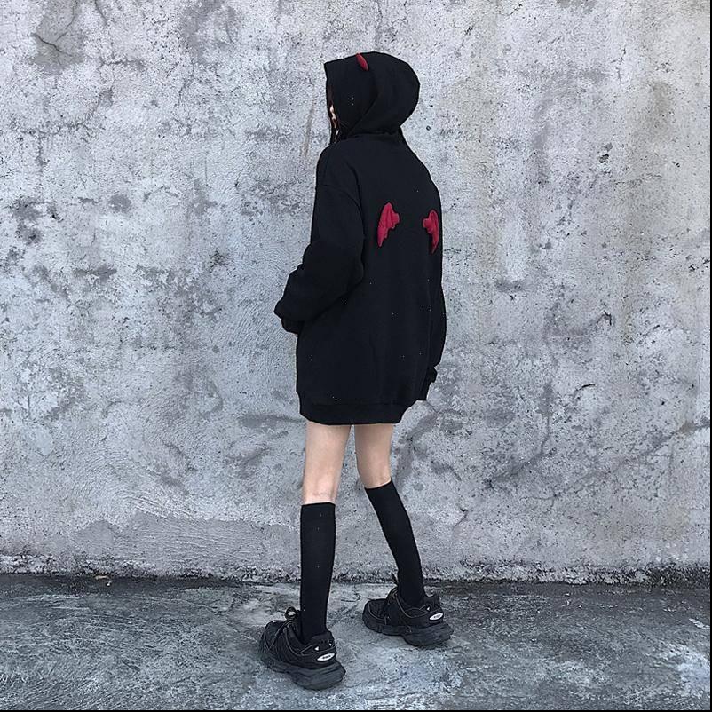 harajuku devil wing hooded women hoodie fleece casual loose long sleeve autumn warm pullover, Black
harajuku devil wing hooded women hoodie fleece casual loose long sleeve autumn warm pullover, Black